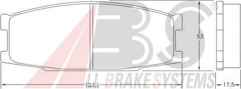 Тормозные колодки A.B.S. 37024