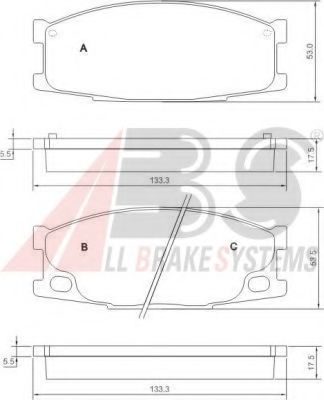 Тормозные колодки A.B.S. 37026