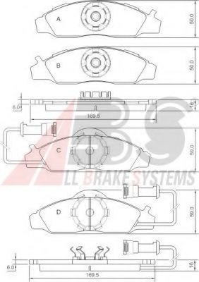 Тормозные колодки A.B.S. 37028
