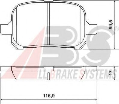 Тормозные колодки A.B.S. 37033