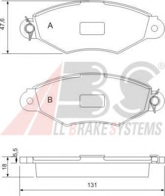Тормозные колодки A.B.S. 37040