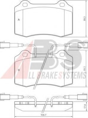 Тормозные колодки A.B.S. 37041