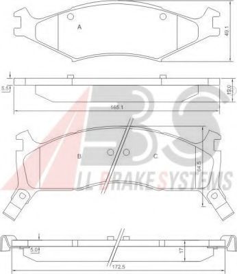 Тормозные колодки A.B.S. 37043