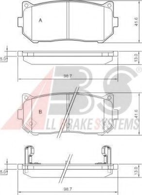 Тормозные колодки A.B.S. 37045