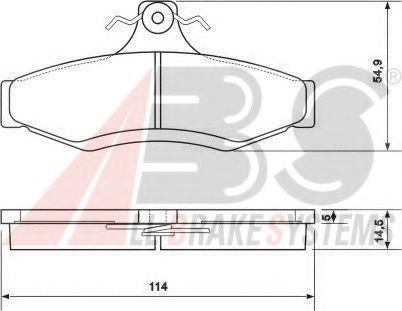 Тормозные колодки A.B.S. 37054