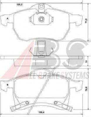 Тормозные колодки A.B.S. 37076