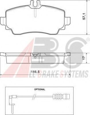 Тормозные колодки A.B.S. 37078