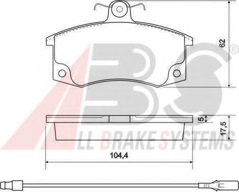 Тормозные колодки A.B.S. 37079