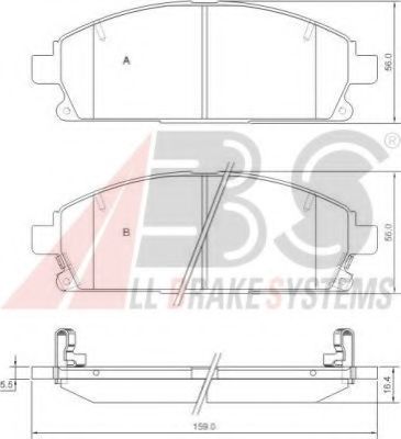 Тормозные колодки A.B.S. 37081