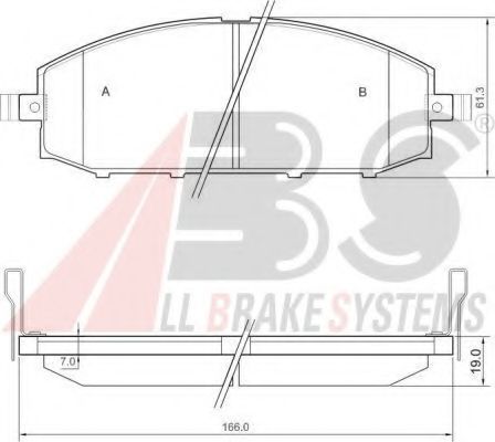 Тормозные колодки A.B.S. 37084