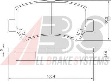Тормозные колодки A.B.S. 37086