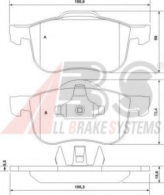 Тормозные колодки A.B.S. 37097