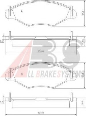 Тормозные колодки A.B.S. 37105