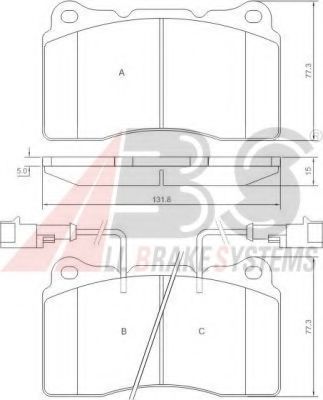 Тормозные колодки A.B.S. 37106