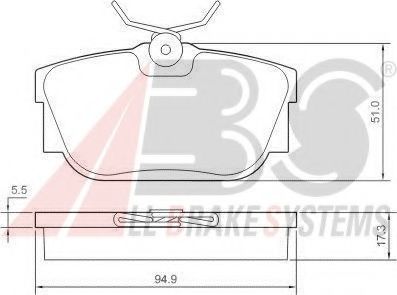 Тормозные колодки A.B.S. 37118