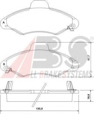 Тормозные колодки A.B.S. 37127