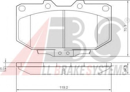 Тормозные колодки A.B.S. 37128