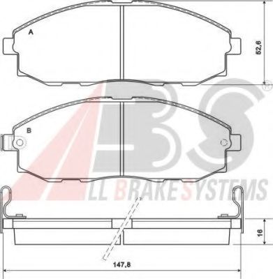 Тормозные колодки A.B.S. 37130