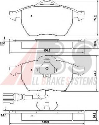 Тормозные колодки A.B.S. 37133