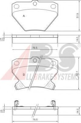 Тормозные колодки A.B.S. 37136