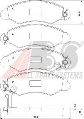 Тормозные колодки A.B.S. 37140