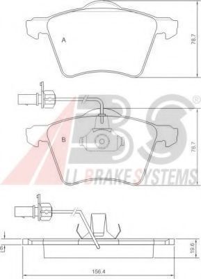 Тормозные колодки A.B.S. 37141