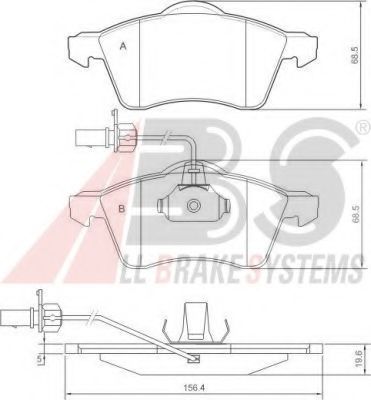 Тормозные колодки A.B.S. 37143