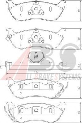 Тормозные колодки A.B.S. 37148