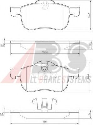 Тормозные колодки A.B.S. 37151