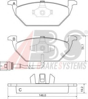 Тормозные колодки A.B.S. 37155