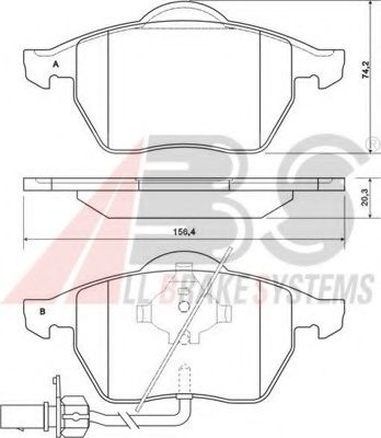 Тормозные колодки A.B.S. 37156