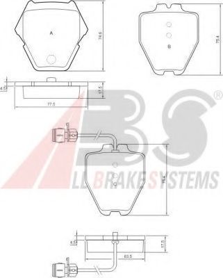 Тормозные колодки A.B.S. 37162