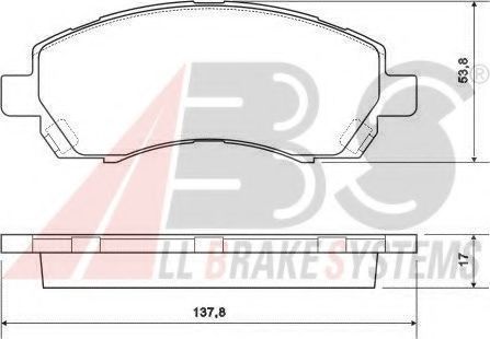 Тормозные колодки A.B.S. 37163