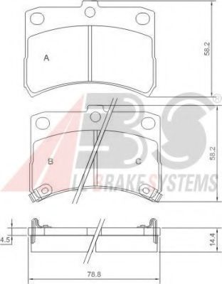 Тормозные колодки A.B.S. 37168
