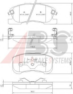 Тормозные колодки A.B.S. 37169