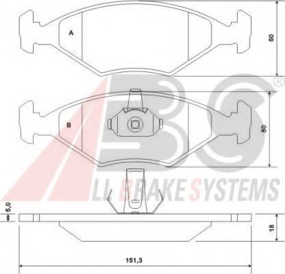Тормозные колодки A.B.S. 37170
