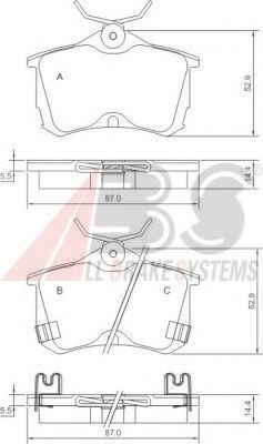 Тормозные колодки A.B.S. 37175