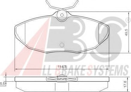 Тормозные колодки A.B.S. 37178