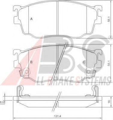 Тормозные колодки A.B.S. 37189