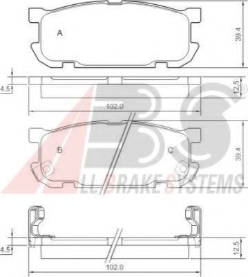 Тормозные колодки A.B.S. 37190