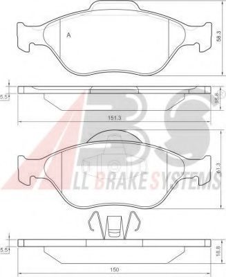 Тормозные колодки A.B.S. 37195
