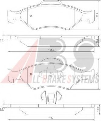 Тормозные колодки A.B.S. 37196