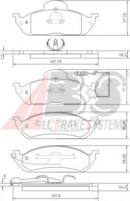Тормозные колодки A.B.S. 37198