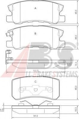 Тормозные колодки A.B.S. 37199