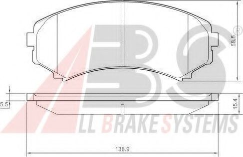 Тормозные колодки A.B.S. 37203