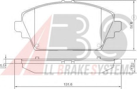 Тормозные колодки A.B.S. 37205