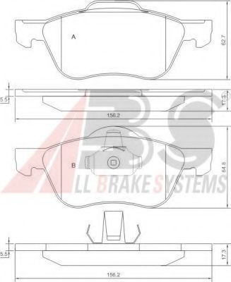 Тормозные колодки A.B.S. 37210