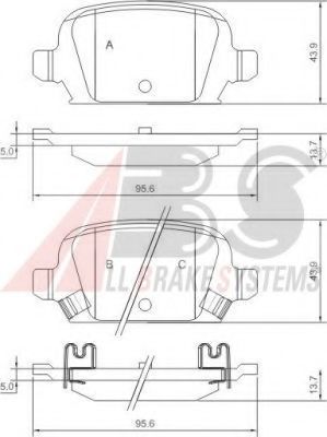 Тормозные колодки A.B.S. 37212