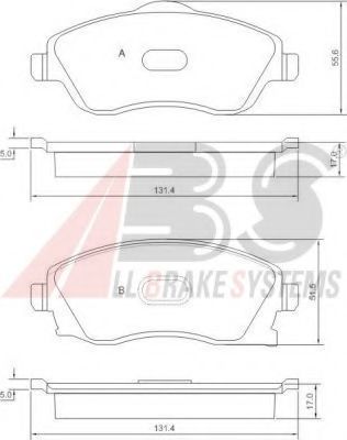 Тормозные колодки A.B.S. 37213