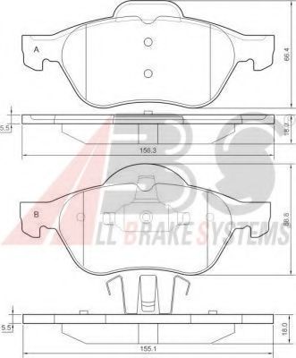 Тормозные колодки A.B.S. 37217